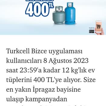 İpragaz Ve Turkcell Kampanyası İle İlgili