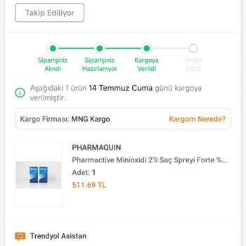 Eczarafı Ürün Elime Ulaşmadı