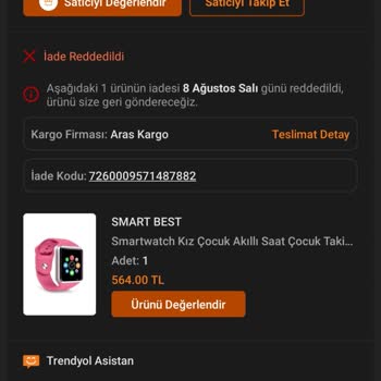 Trendyol Ürün İademi Kabul Etmiyorlar
