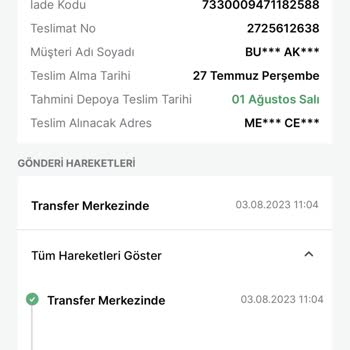 Trendyol Express Kusurlu Ürün Gönderdiler İade Ettim İde Kayboldu Para İadesi Yapılmadı