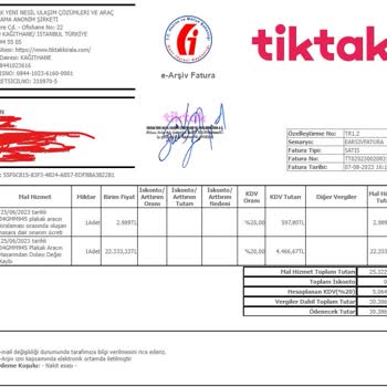 Tiktak Kaza Sonrası İstenen Ödeme