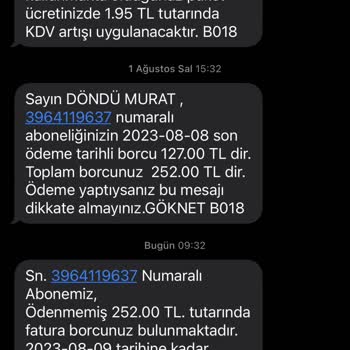 Göknet İnternet Taşıma Yapmıyor