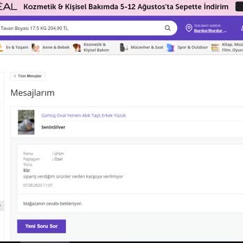 N11 Den Yüzük Siparişi Verdim Tam 11 Gündür Bekliyorum.