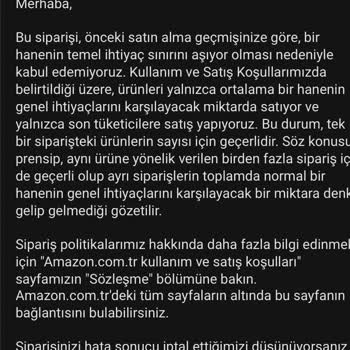 Amazon Sipariş İptali Hk.