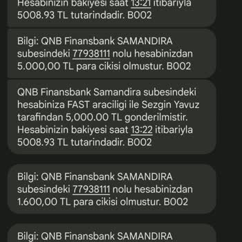 QNB Finansbank Kendi Hesabımdan Para Çekme Ücreti