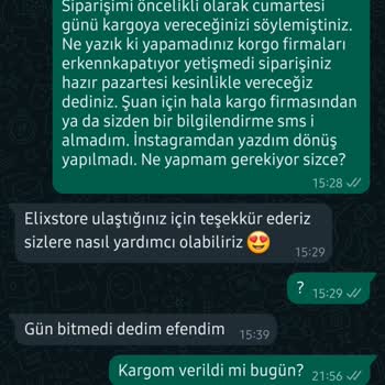 Elixstore Kargolama Hakkında Yanlış Bilgi