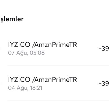 iyzico Amazon Prime Hatalı Para Kesimi
