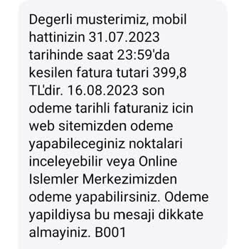 TeknosaCell Den Ayrılırken Kesilen Fazla Fatura Bedeli