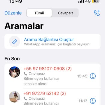 WhatsApp Yabancı Numaraların Araması