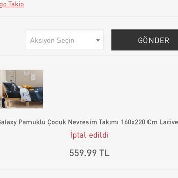 English Home Websitede Hala Satılan Ürünü İptal Etmesi