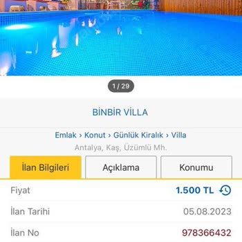 Binbir Villa İlandaki Fiyatla, Gerçek Çok Farklı