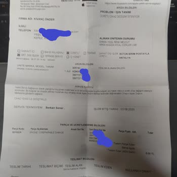 Artı Troy Servis Apple Ücretli Değişim Ve Gelen Sıfır Telefonun Defolu Olması