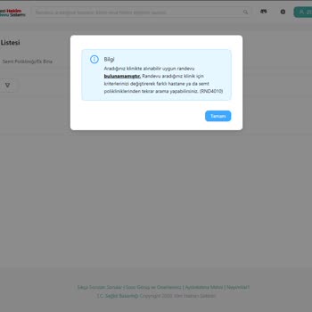 MHRS Uygulamasında Randevu Alma Sorunu