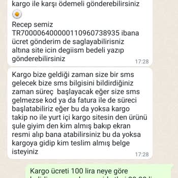 Şule Giyim Değişim İçin Yüksek Kargo Bedeli İstediler