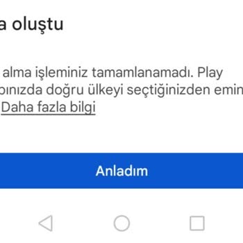 Playstore.com Uygulama İçi Satın Alım Yapamıyorum