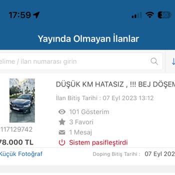 Sahibinden.com İlanımı Sildi