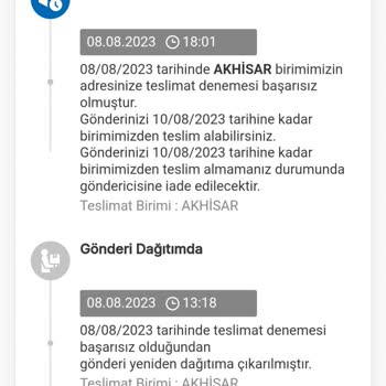 MNG Kargo Akhisar Dağıtım Yapmıyor