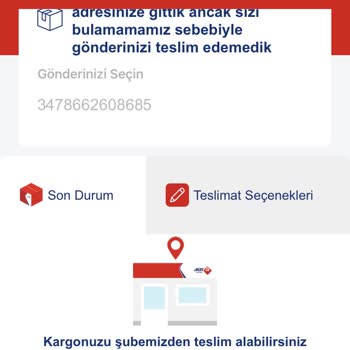 Aras Kargo Evde Olduğun Halde Kargonun Evde Kimse Yok Deyip Şubeden Almamız
