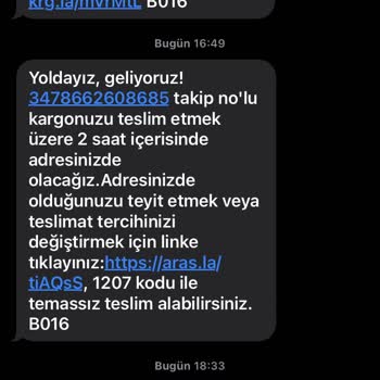 Aras Kargo Evde Olduğun Halde Kargonun Evde Kimse Yok Deyip Şubeden Almamız