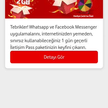 Vodafone'un Çarktan Hediye İnterneti Kaldırması.
