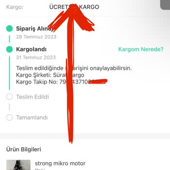 Sürat Kargo Dolap Üzerinden Aldığım Ürünü Getirmedi