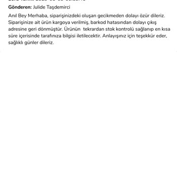 Çetinkaya MNG Kargo Sipariş 20 Gündür Kargoya Verilmedi