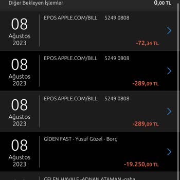 Apple K. K Para Çekilmesi