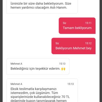 Yemek Sepeti Market Paramı İade Etmiyor