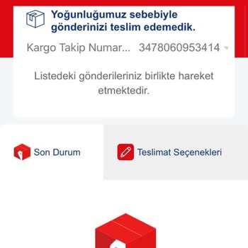 Aras Kargo Kargolarımız Gelmiyor Ve Gelmeyen Kargoyu Reddettiğim Sisteme Girildi.