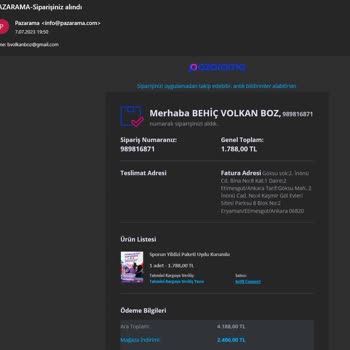 Digiturk Pazarama Ve Beın Connect 1 Aydır Oyalıyor. Satın Aldım Teslimat Yok.
