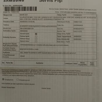 Samsung Telefon AMOLED Ekran Alt Kısmında Gölgelenme/amoled Ekran Yanığı