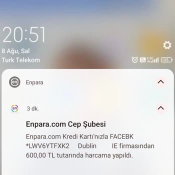 Facebook'un Kredi Kartımdan Para Çekmesi!