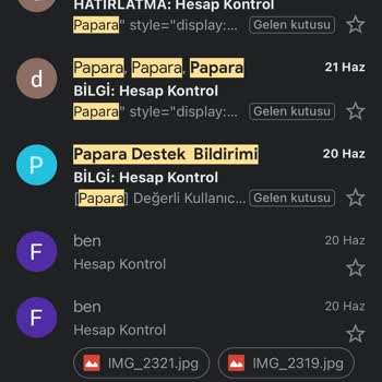 Papara Durduk Yere Hesabıma El Koydu