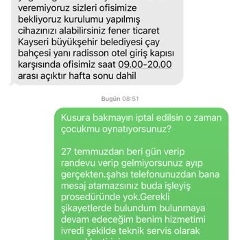 Digiturk Kurulumu Yapmadan Gel Cihazını Servisten Al Diye Mesaj Atıyor