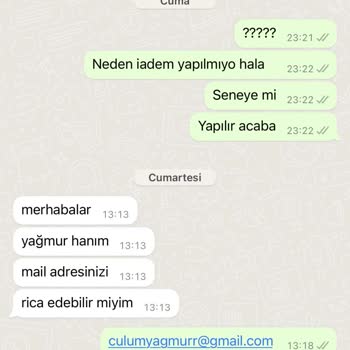 Ok Roses Ürün Gönderilmedi İade Yapılmadı