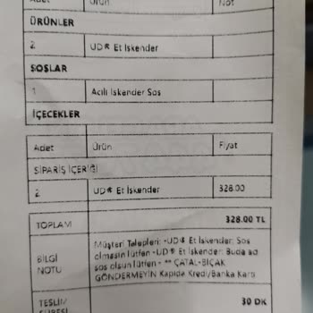 Usta Dönerci Sipariş Kusuru