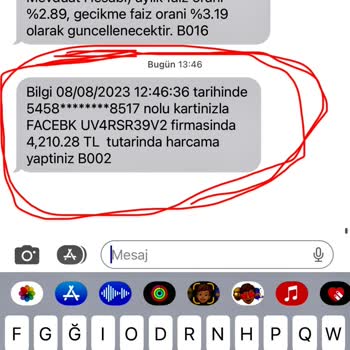 Facebook İzinsiz Kredi Kartımdan Para Çekti