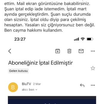 Blu TV Hesap İptali Yapmıyor Ve Para Çekmeye Devam Ediyor.