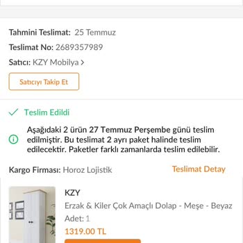 Trendyol Ürün Teslimatı Gerçekleşmedi