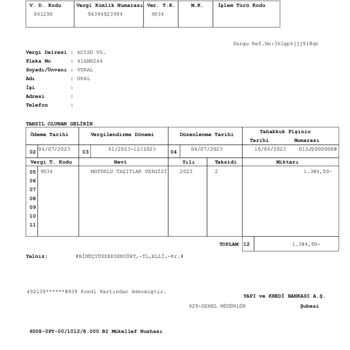 Gelir İdaresi Başkanlığı MTV Ödemesi Sisteme Yansımadı
