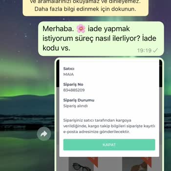 Maia Eyewear (Instagram) Maia Eyewear Mesajlarıma Cevap Vermiyor.