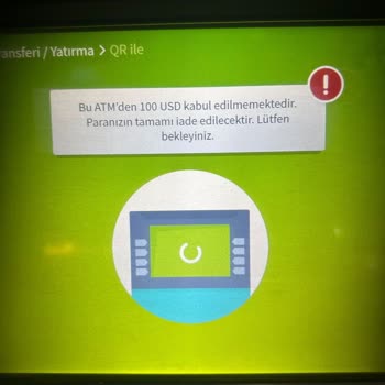 Garanti BBVA ATM'leri 100 Dolar'lik Banknot Almıyor.