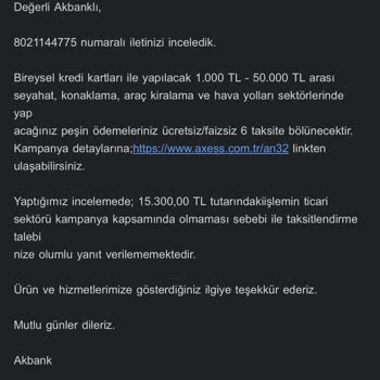 Akbank Kampanyada Ticari Sicil Saçmalığı
