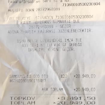 Samsung Klima Montaj Sorunu