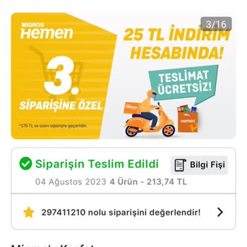 Migros Hemen Hediye Kuponu Kandırmadı