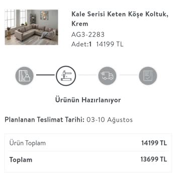 Vivense Teslim Edilmesi Gereken Tarihte Ürün Gelmedi