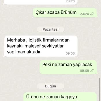 Dekorex Firması Ürünümü Kargolamadı