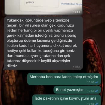 Caddstore İade Yaptığım Ürünün Para İadesi