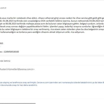 Vatan Bilgisayar Değişim İşlemleri Hakkında