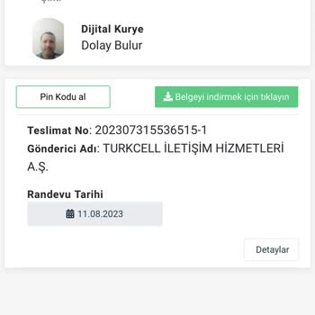 Dijital Kurye Tarafından Gelmeyen Hat